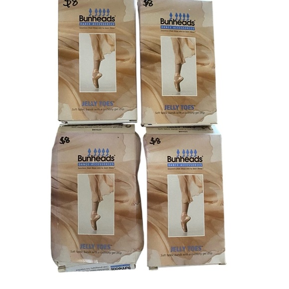 Bunheads Jelly Toes Soft Fabric Bands w/ comforting gel strips for ballerinas - Picture 1 of 4